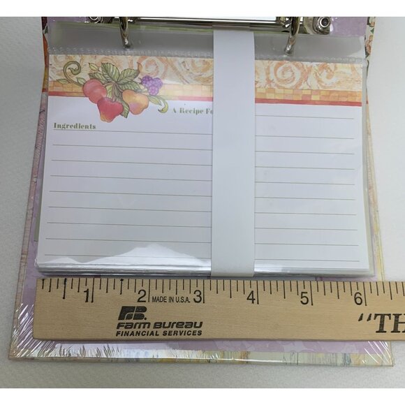 C.R. Gibson Fresh Fruit Recipe Keeper Binder 7"x6" Recipe Cards Refillable NEW - Picture 10 of 11